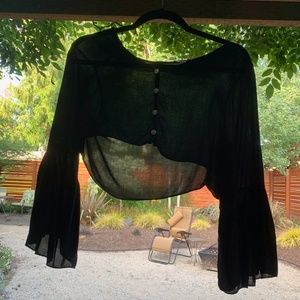 Women's black crop top (OS)